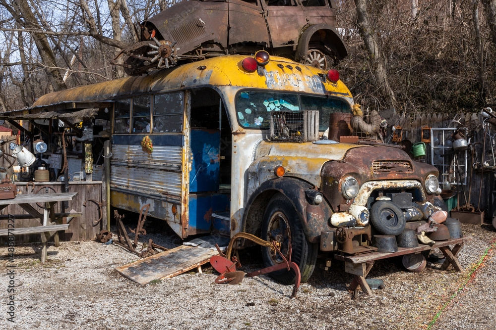 old rusty bus