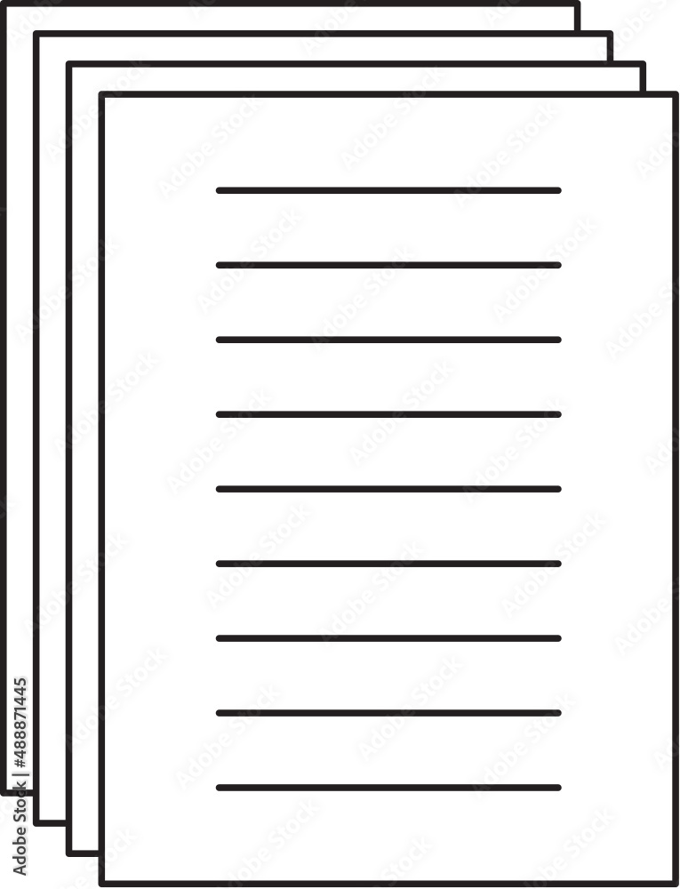 Pages Papers Icon - black & white Pages Papers Icon - black & white