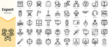 Simple Outline Set of esport icons. Linear style icons pack. Vector illustration