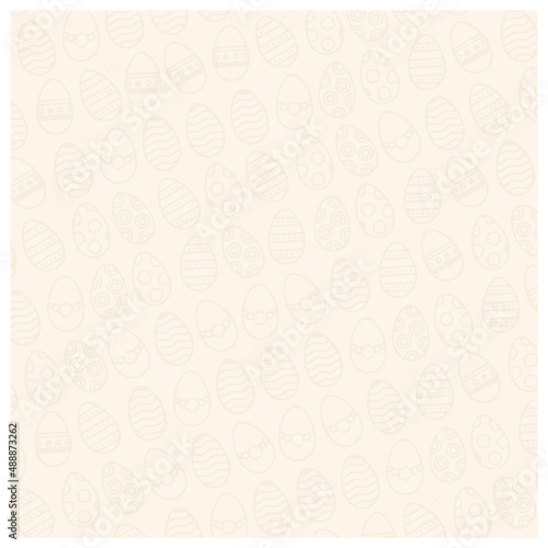 Easter Eggs Pattern Background In Neutral Colors For Websites, Posts And Wallpapers. Vector Illustration.