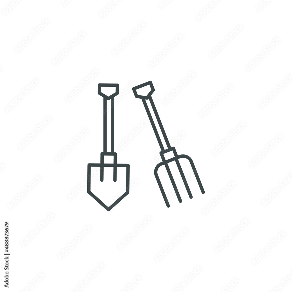 fork and trowel icons symbol vector elements for infographic web fork and trowel icons symbol vector elements for infographic web