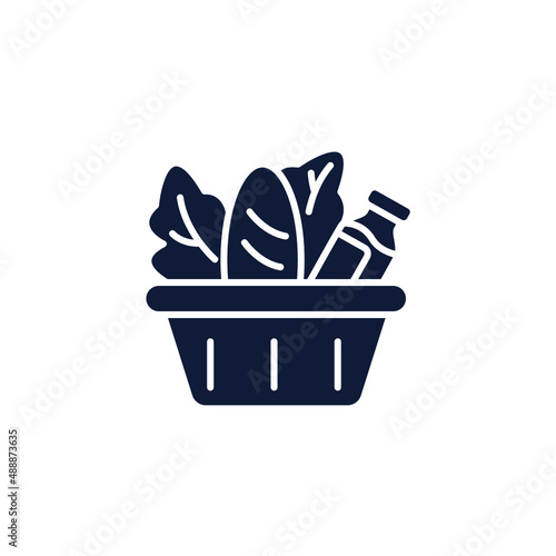 Food basket icons symbol vector elements for infographic web