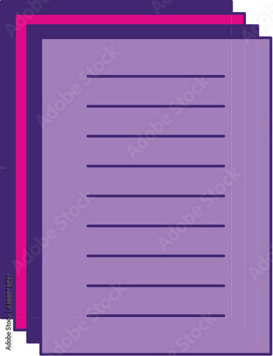 Pages Papers Icon - purple, pink