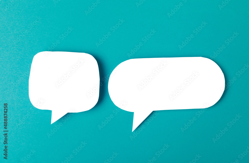 Speech bubbles on color background text palce- Image Speech bubbles on color background text palce- Image