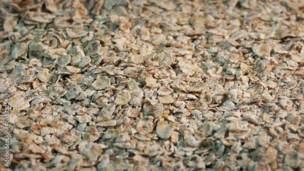 Rolled Oats Breakfast Food Closeup Rolled Oats Breakfast Food Closeup