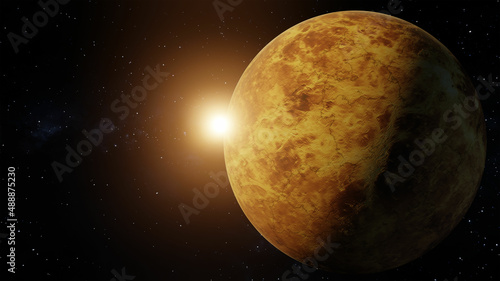 Fototapeta Naklejka Na Ścianę i Meble -  Venus realistic 3D representaton. High quality