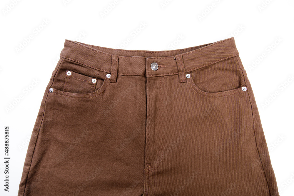 brown trousers close up view- Image brown trousers close up view- Image