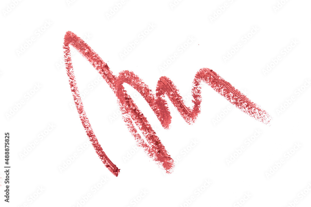 Lip liner stroke on white background- Image Lip liner stroke on white background- Image