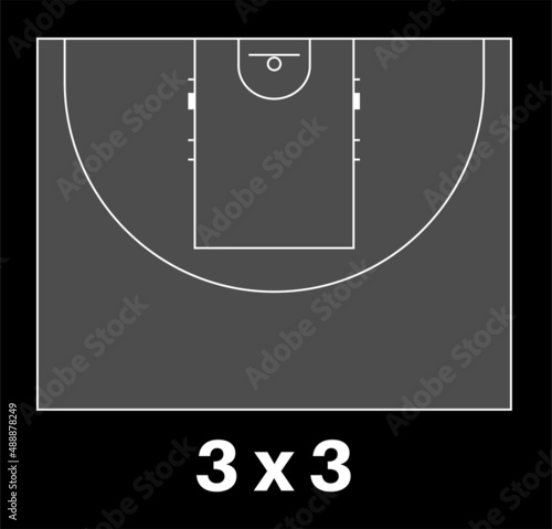 Basketball parquet floor