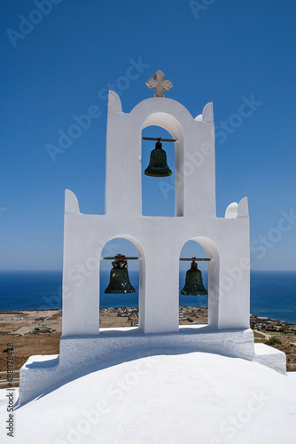Classical bell tower of greek church.