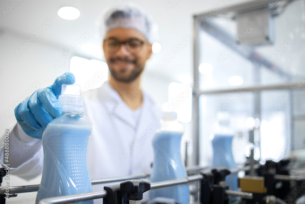 Chemical industry and automated production of detergent or fabric softener for domestic use. Chemical industry and automated production of detergent or fabric softener for domestic use.