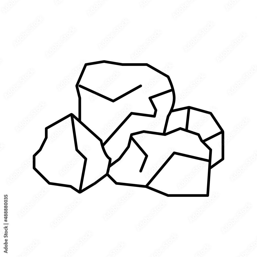 Ταπετσαρία bauxite aluminium production line icon vector illustration