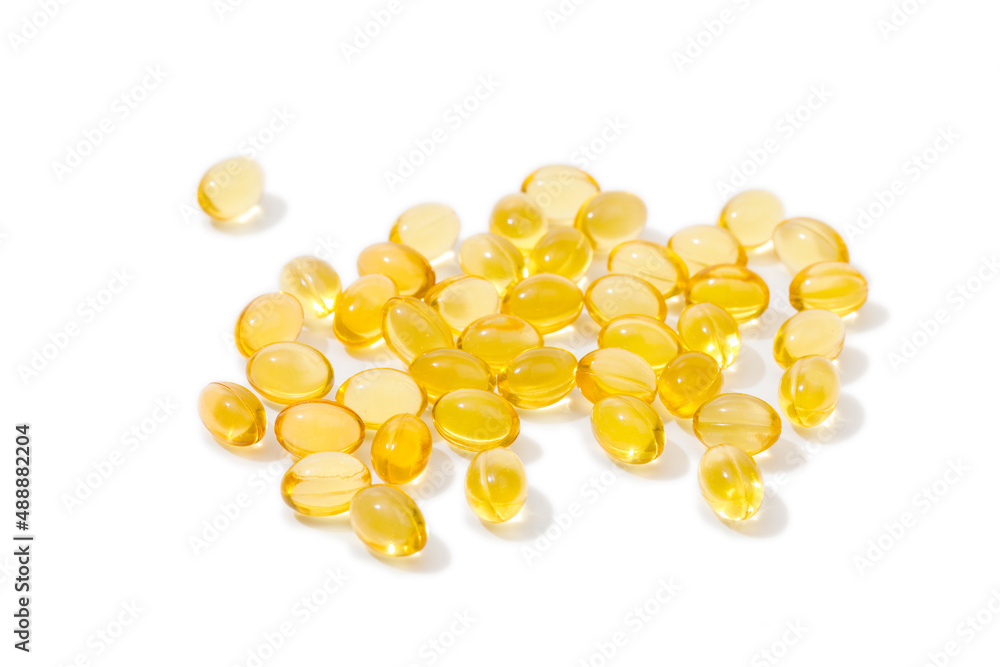 Close up of oil filled capsules suitable for: fish oil, omega 3, omega 6, omega 9, vitamin A, vitamin D, vitamin D3, vitamin E - Image Close up of oil filled capsules suitable for: fish oil, omega 3, omega 6, omega 9, vitamin A, vitamin D, vitamin D3, vitamin E - Image