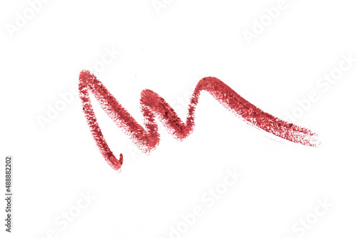 Fotografie, Obraz Lip liner stroke on white background- Image