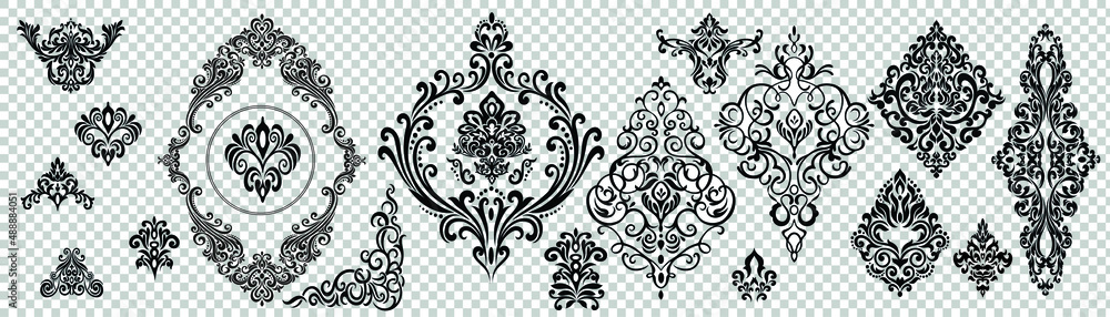 Set of ornate vector ornaments