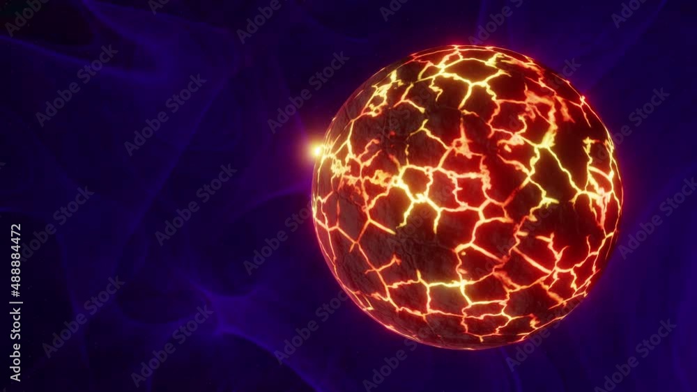 Dark planet with lava cracks, 3D rendering
Dark planet with lava cracks, 3D rendering
