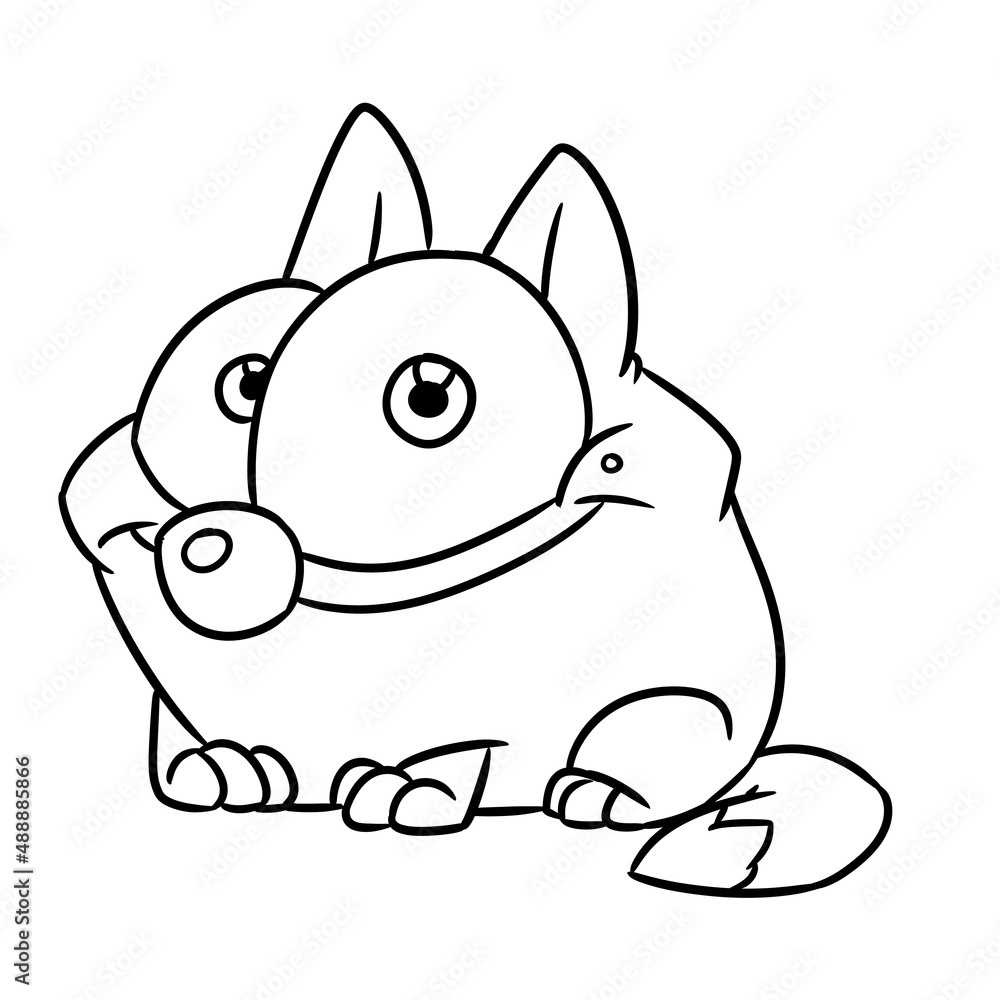 Smile cat character parody sitting animal illustration cartoon contour coloring Smile cat character parody sitting animal illustration cartoon contour coloring