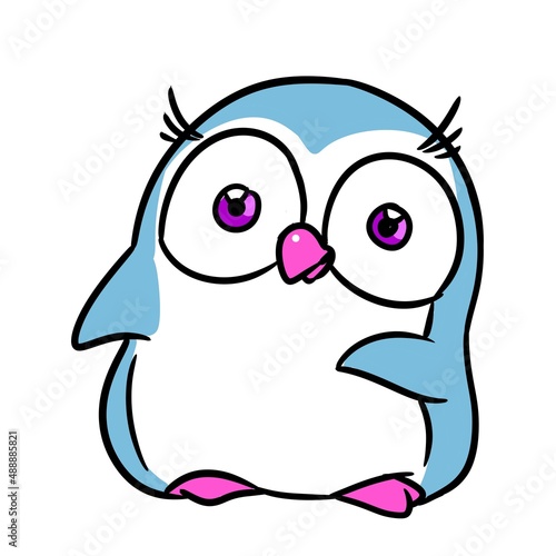 penguin little character bird animal cute character illustration cartoon