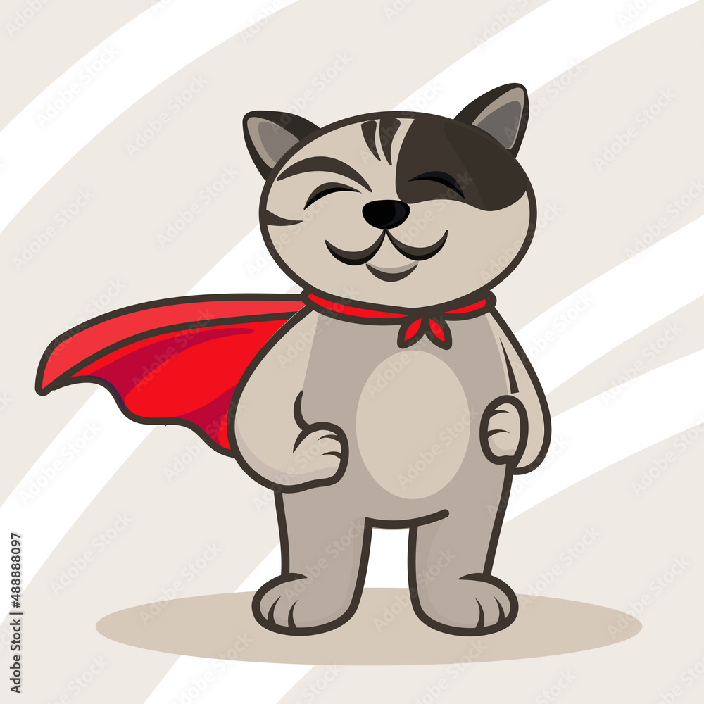 Cat in superhero cloak Cat in superhero cloak