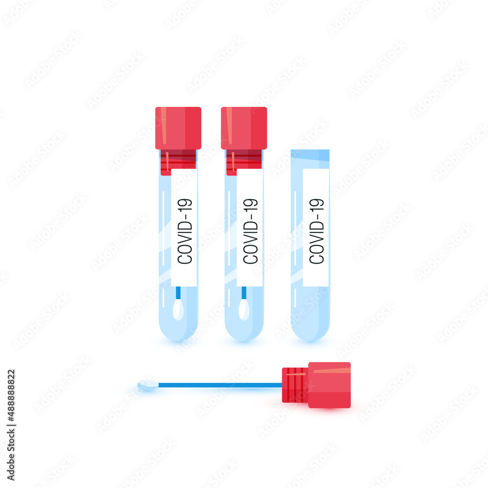 PCR test, vector icon in flat style PCR test, vector icon in flat style