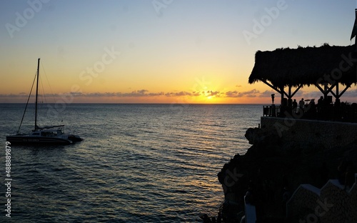 sunset over cliff bar