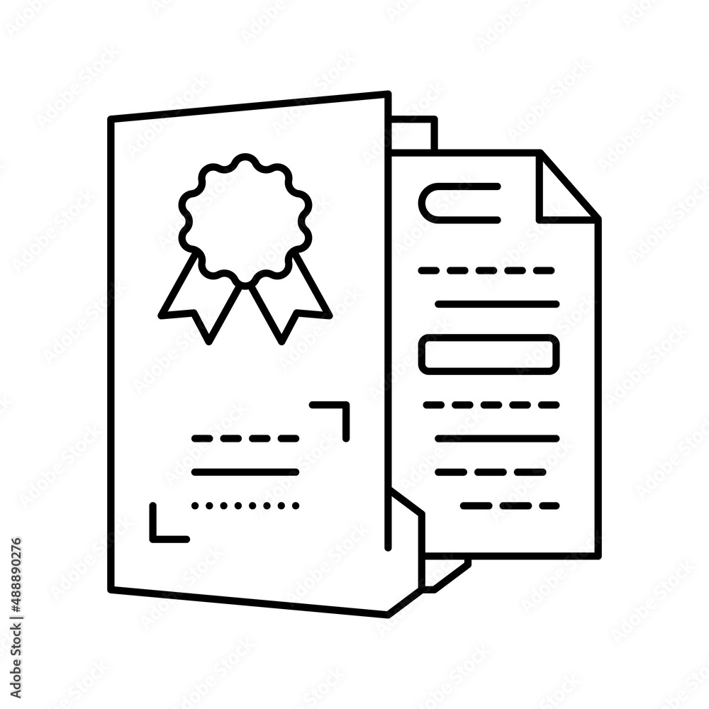 patent product or idea document line icon vector illustration patent product or idea document line icon vector illustration