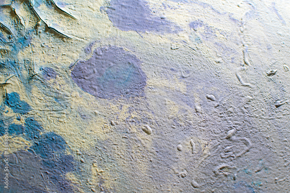 abstract creative grunge background: oil paint frozen on the palette after thinning, many cracks and peeling, short focus. abstract creative grunge background: oil paint frozen on the palette after thinning, many cracks and peeling, short focus.