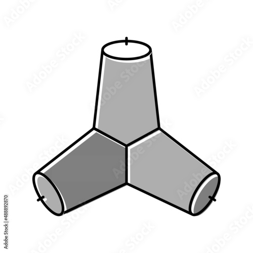 breakwater concrete color icon vector illustration