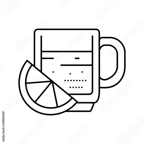 italian coffee line icon vector illustration