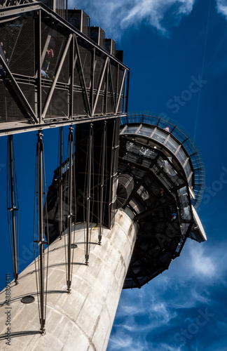 The Bantiger TV Tower with its 30m stairway, view from bottom up photo