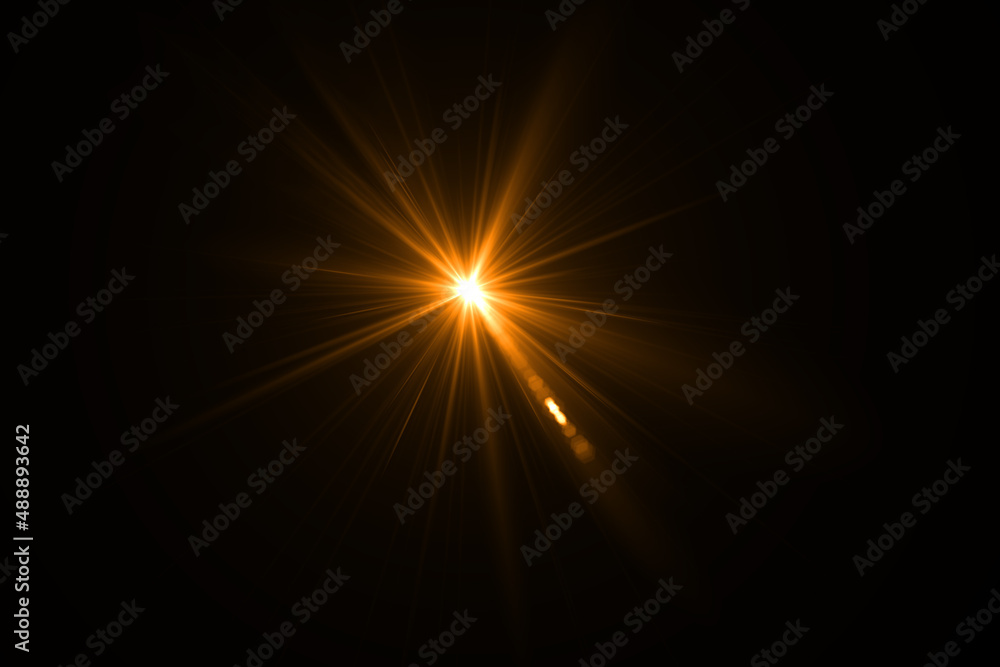 Obraz premium lens flare effect on black background