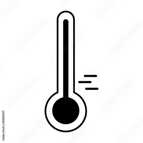 Thermometer, great design for any purposes. Vector illustration. stock image. 