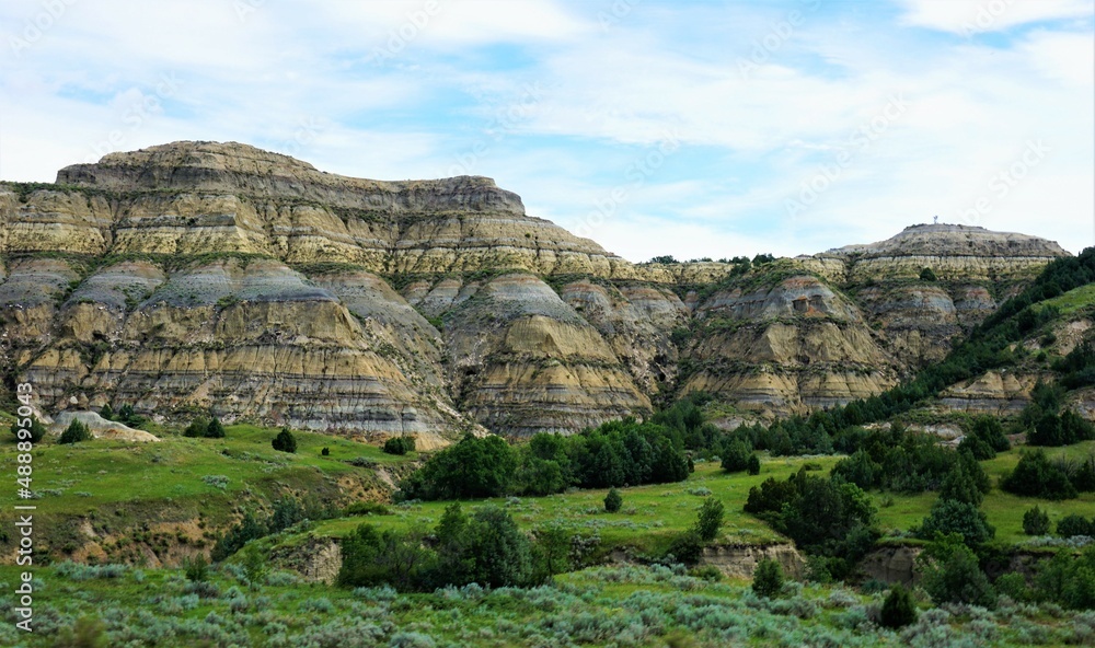 Layered Buttes in Theodore Roosevelt National Park 