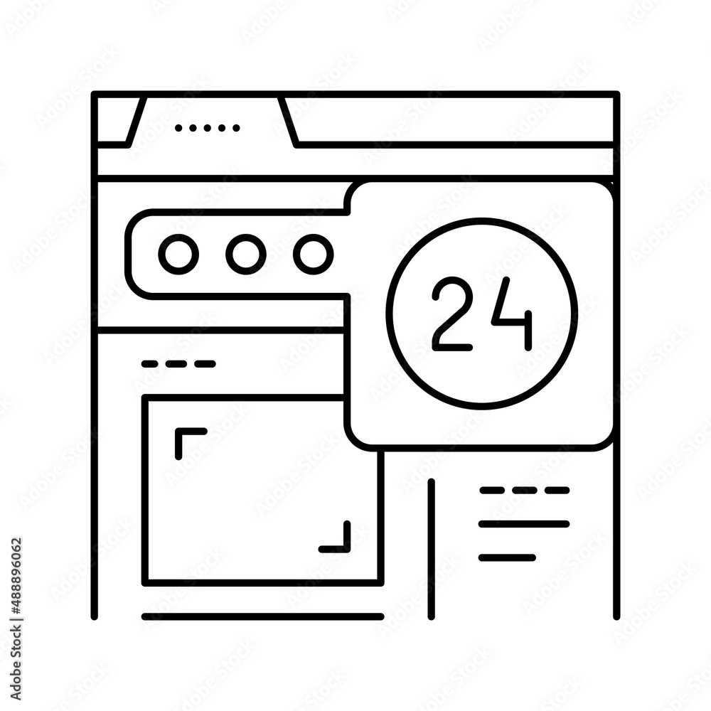 image web site ephemeral line icon vector illustration image web site ephemeral line icon vector illustration