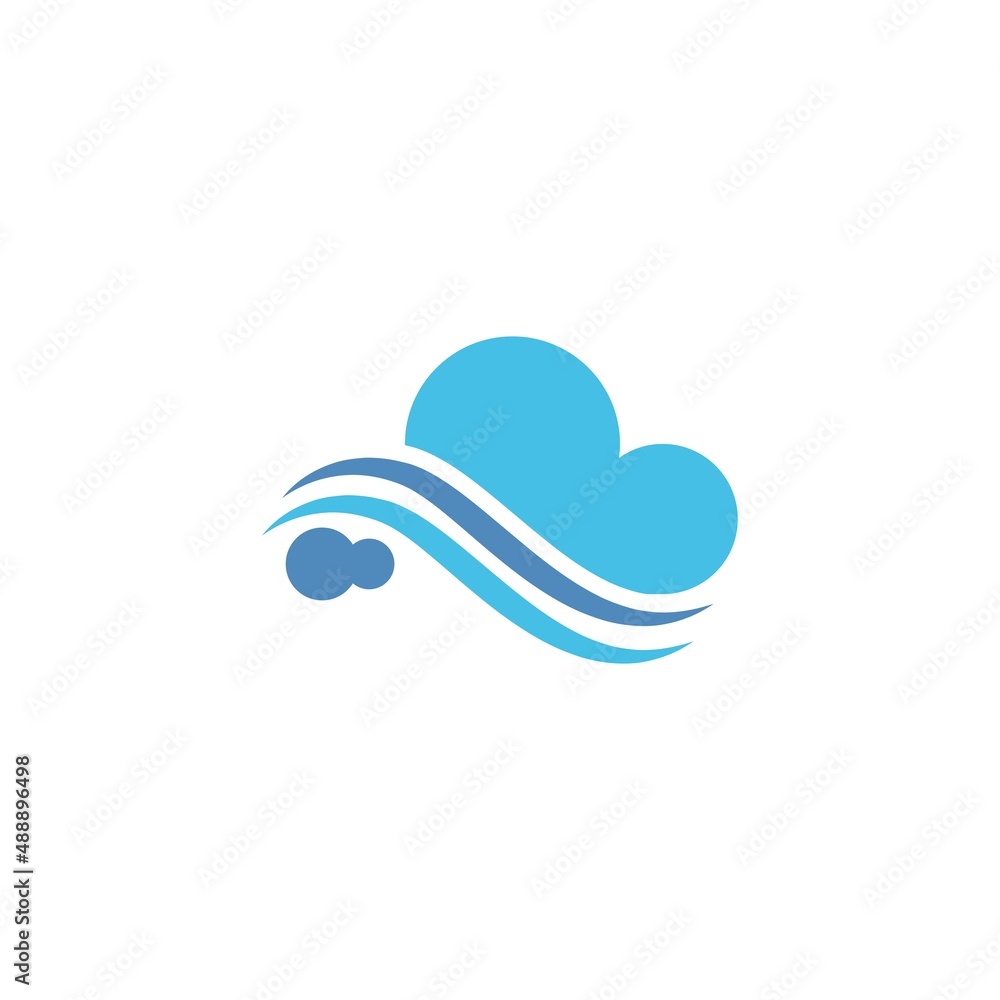 Cloud icon logo illustration design template Cloud icon logo illustration design template