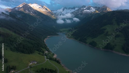 I take some aerial shots with my quadcoper in 4K from Speicher Durchlassboden at the austria mountains photo