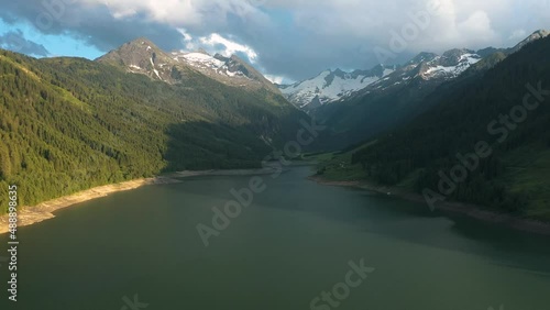 I take some aerial shots with my quadcoper in 4K from Speicher Durchlassboden at the austria mountains photo