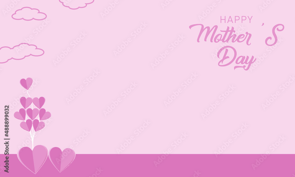 Mother's Day background copy space, suitable for educational activities, banners, covers, posters, social media posts, etc