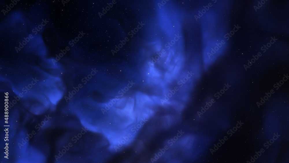 Obraz premium nebula gas cloud in deep outer space, science fiction illustrarion, colorful space background with stars 3d render