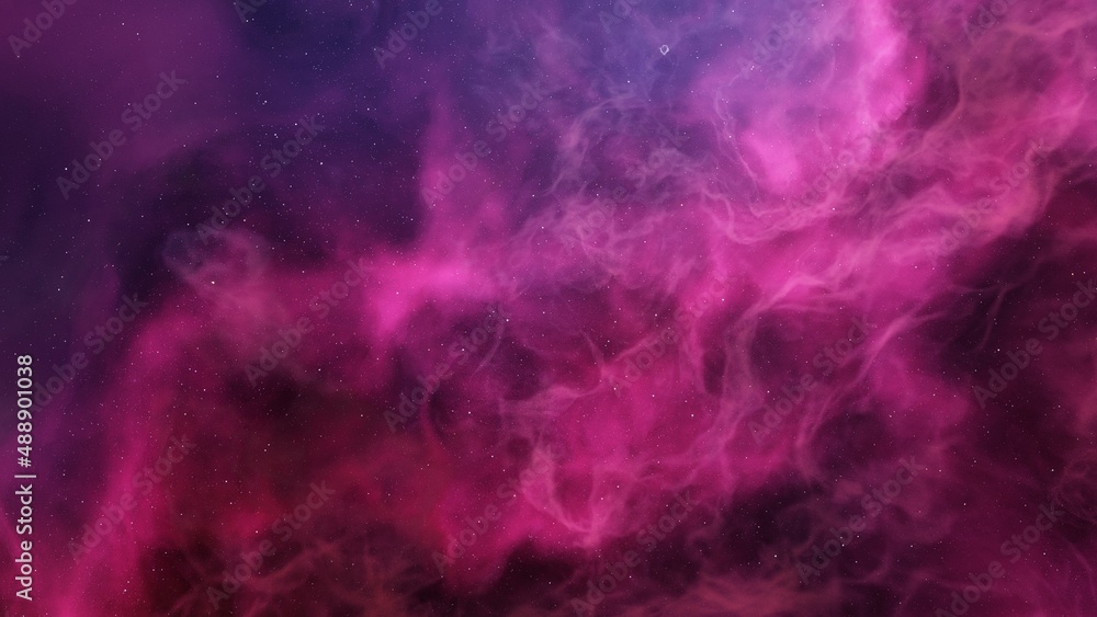 Obraz premium nebula gas cloud in deep outer space, science fiction illustrarion, colorful space background with stars 3d render