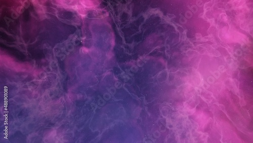 nebula gas cloud in deep outer space, science fiction illustrarion, colorful space background with stars 3d render