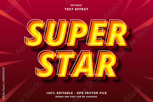 Super Star 3D Editable Text Effect