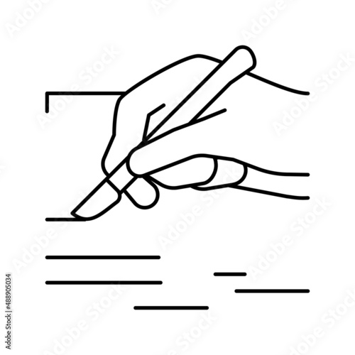 incision surgery line icon vector illustration