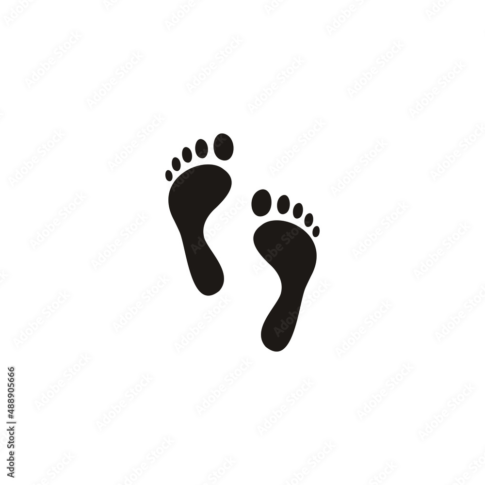 footprint simple icon design vector footprint simple icon design vector