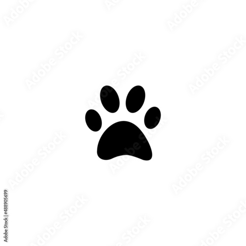 cat footprint simple design vector