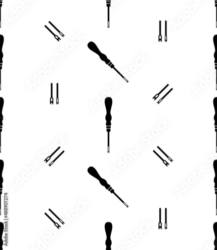 Edge Beveler Tool Icon Seamless Pattern, Leather Edge Beveler, Rounder Tool