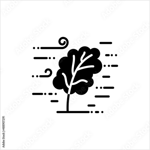 Tree Blowing In Wind Icon