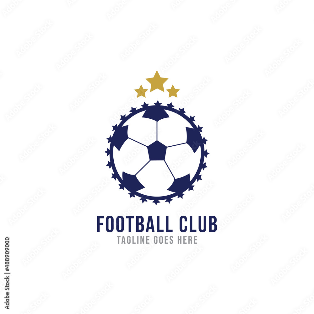 Obraz premium soccer Logo or football club sign Badge. Football logo with shield background vector design