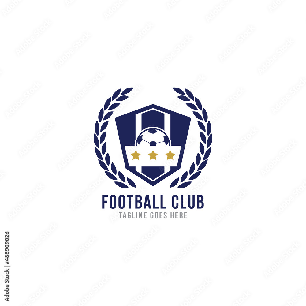 soccer Logo or football club sign Badge. Football logo with shield background vector design