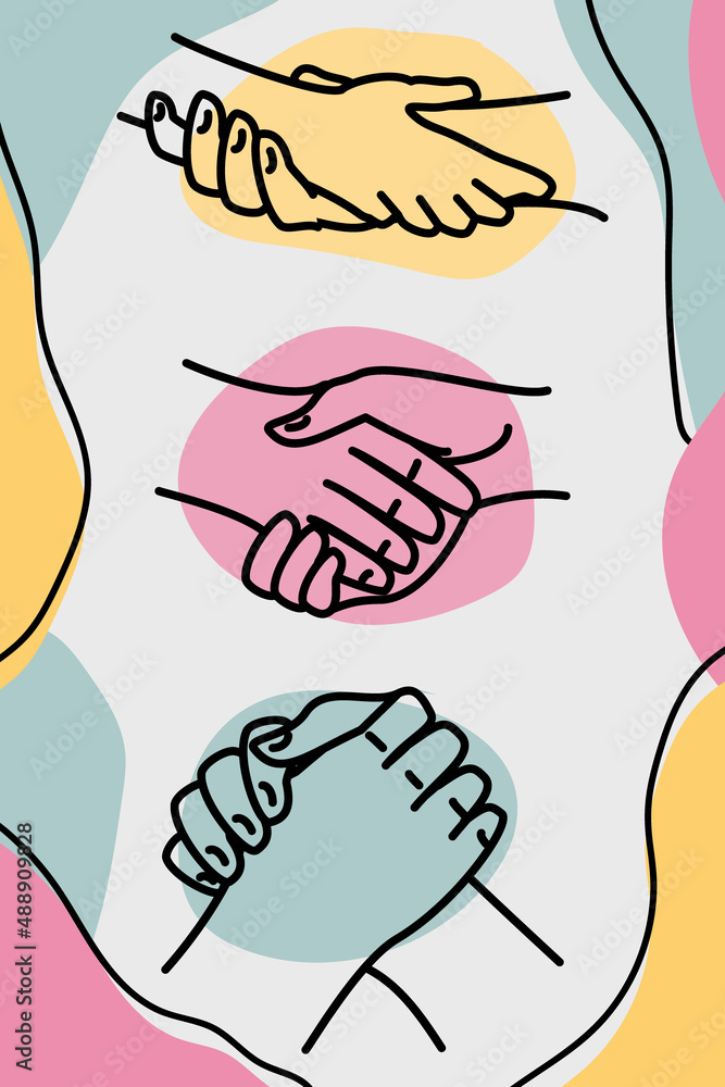 Fototapeta premium handshake, support and helping